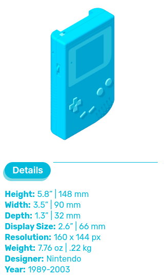 GameBoy Specifications