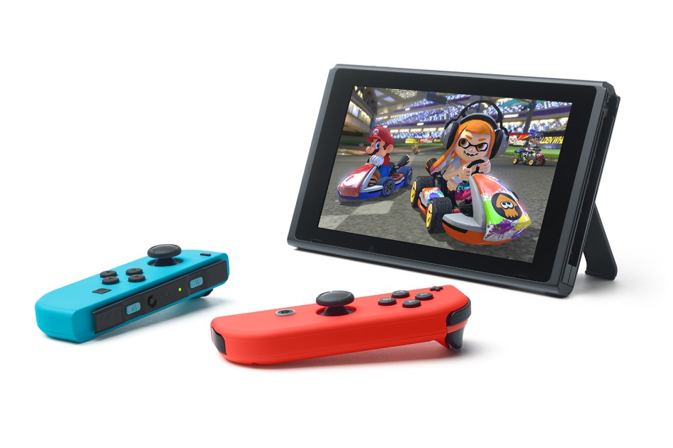 Nintendo Switch em modo tabletop