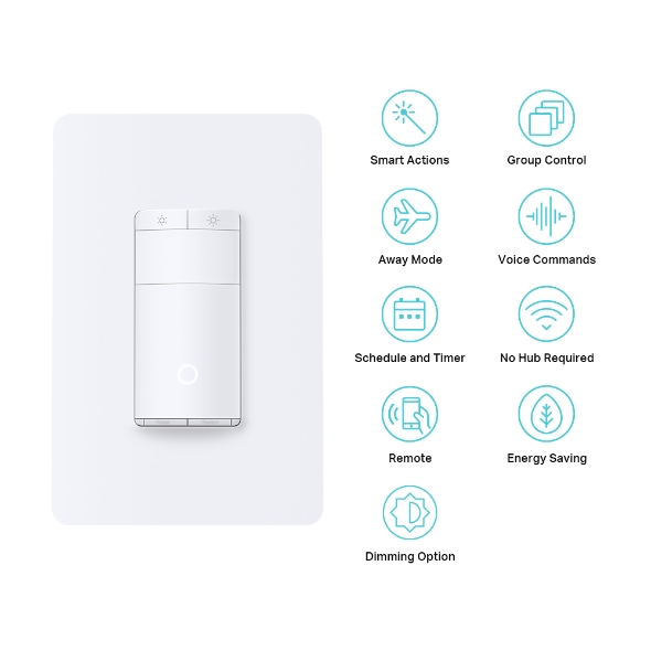 Interruptor inteligente Kasa KS220M — vista frontal