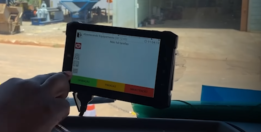 Apontamento de tarefas no tablet/MDT