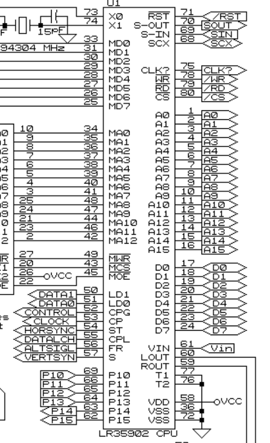 Esquemática do processador do Game Boy