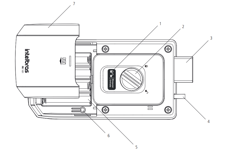 Figura 4: Vista interna da Intelbras FR 101